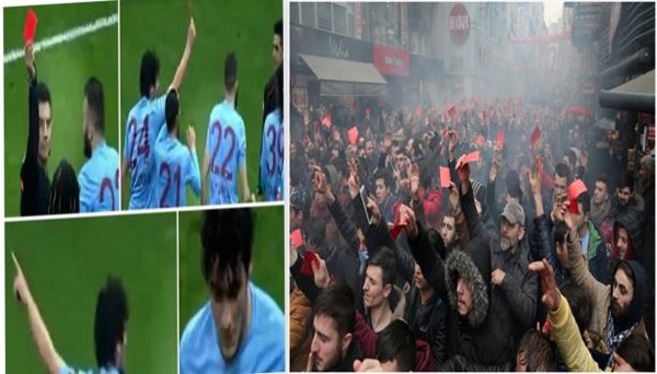بالفيديو..مظاهرات بالبطاقات الحمراء في تركيا احتجاجاً على ظلم التحكيم! 