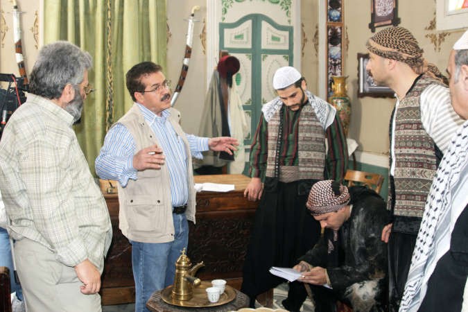 بسام الملا اثناء تصوير المسلسل