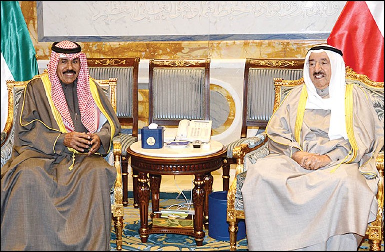 صاحب السمو الامير الشيخ صباح الاحمد وسمو ولي العهد الشيخ نواف الاحمد