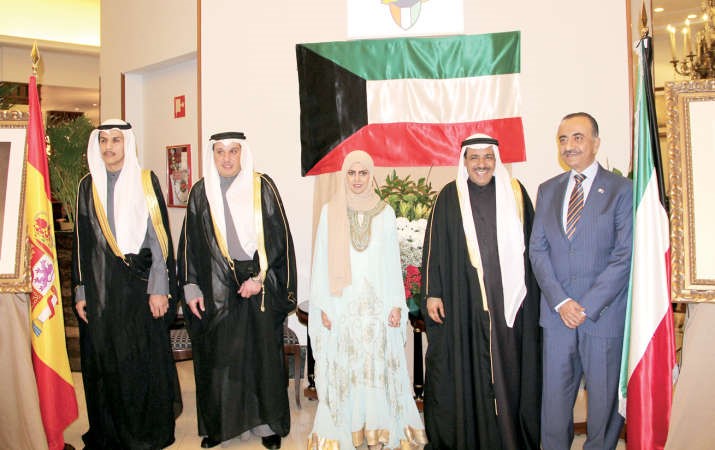  سفيرنا لدى اسبانيا د سليمان الحربي وحرمه عبير السبيعي والسفير القطري عبدالرزاق عبدالجليل ال عبدالغني ﻿