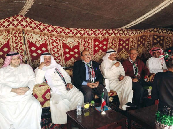 دحسين المطيري خلال الاحتفال﻿