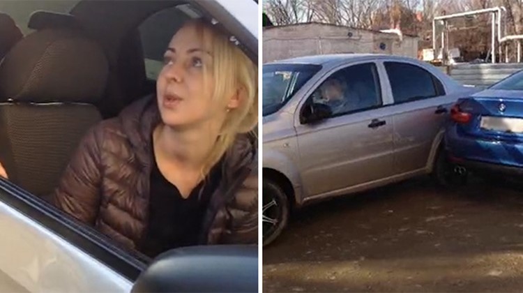 بالفيديو.. امرأة روسية تصدم 17 سيارة