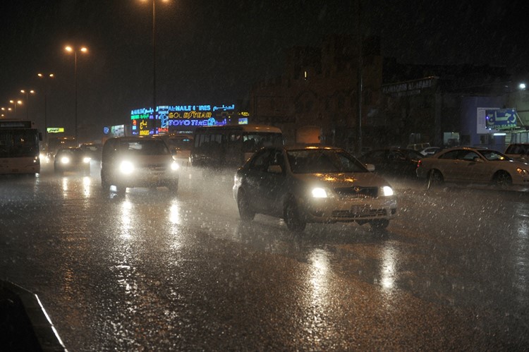 امطار غزيرة هطلت امس في معظم مناطق الكويت