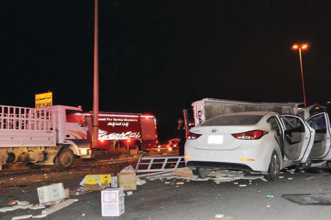 من حادث طريق الجهراء ﻿