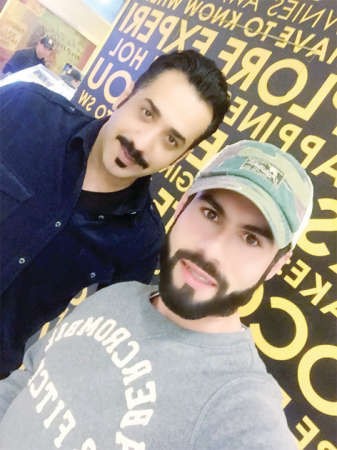 المخرج محمد الامير مع الزميل بشار جاسم﻿