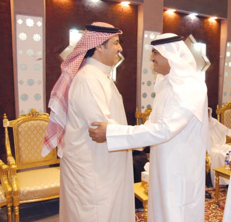 سلطان اللغيصم مستقبلا الزميل ناصر الوقيت
﻿