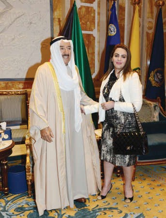 صاحب السمو خلال لقائه الشيخة د عذاري سالم السلمان ﻿