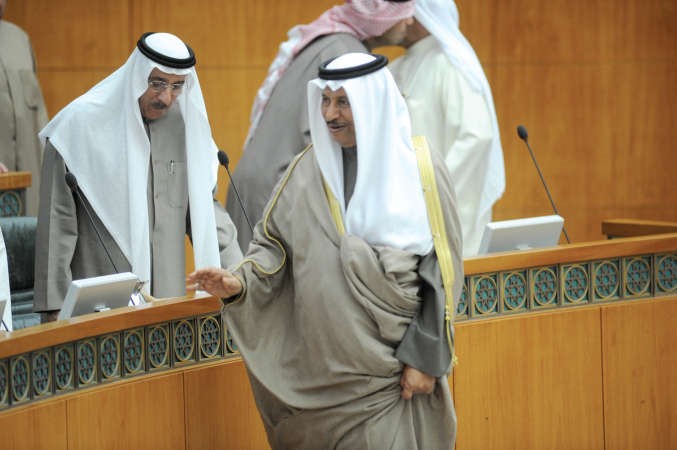 سمو رئيس الوزراء الشيخ جابر المبارك اثناء دخوله القاعة