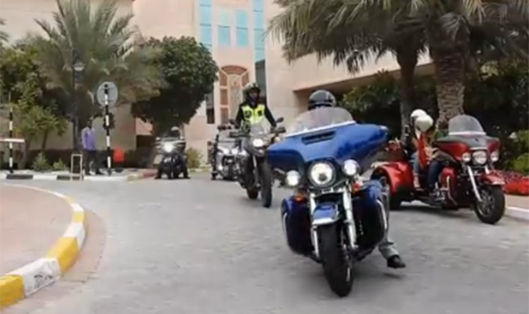 ‏بالفيديو.. أول عرس من نوعه في الإمارات على دراجة نارية