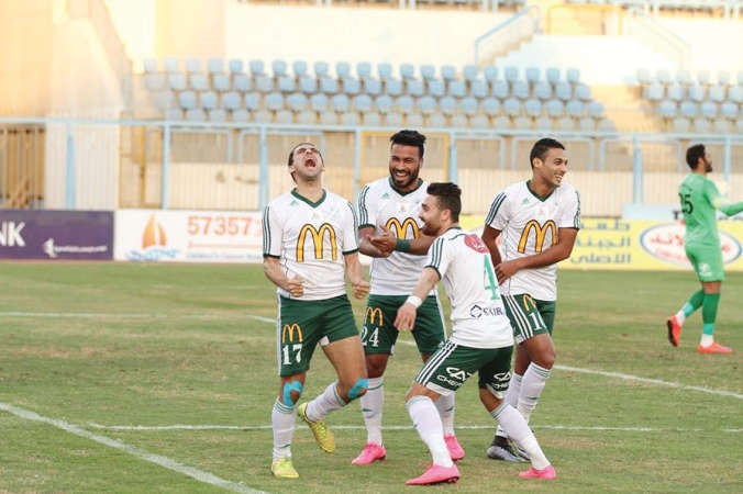 فرحة لاعبي المصري البورسعيدي