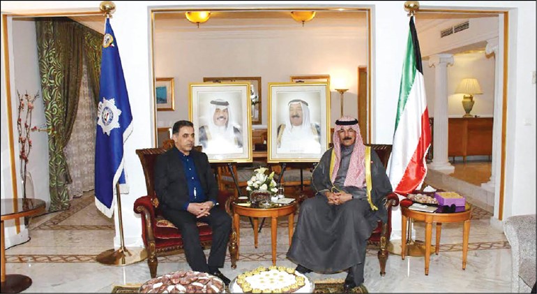 الشيخ محمد الخالد ووزير داخلية العراق محمد الغبان