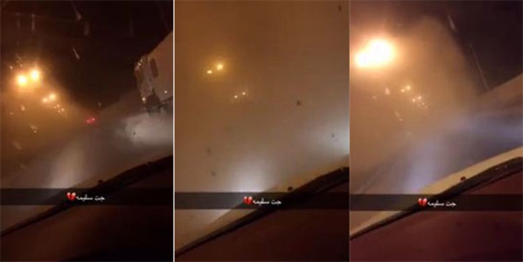 بالفيديو.. سعودي يقود سيارته وسط سحابة من الدخان لكنه لم يعلم بأن مفاجأة تنتظره