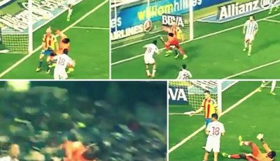 بالفيديو.. هدف كوميدي.. حارس مالاغا كاميني يرتكب أغرب خطأ!