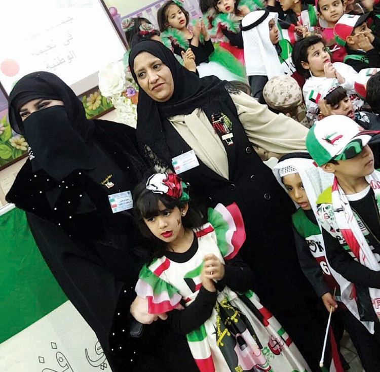 منى الجاسر وخالدة الدواس خلال الاحتفال﻿