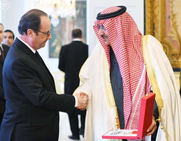 هولاندخلال تقليدصاحب السمو الملكي الامير محمد بن نايف ولي العهد نائب رئيس مجلس الوزراء وزير الداخلية السعودي وسام جوقة الشرف الوطنيواس