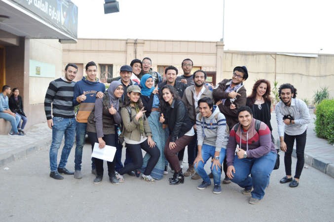 الجابر مع طلبة ورشة جامعة عين شمس - القاهرة﻿