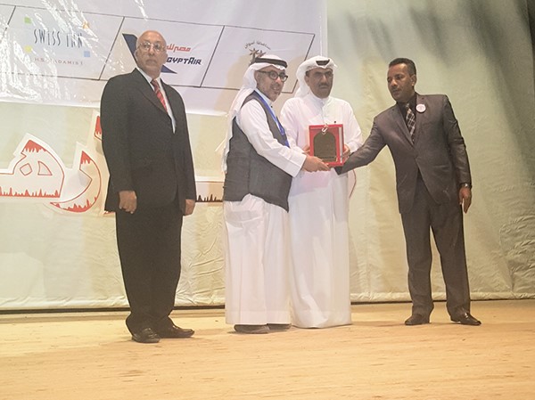 تكريم الزميل مفرح الشمري في مونديال اتحاد الاعلاميين العرب الرابع﻿