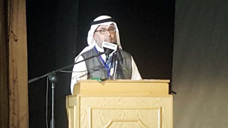 مدير الدورة الرابعة عمر الجاسر يلقي كلمته﻿