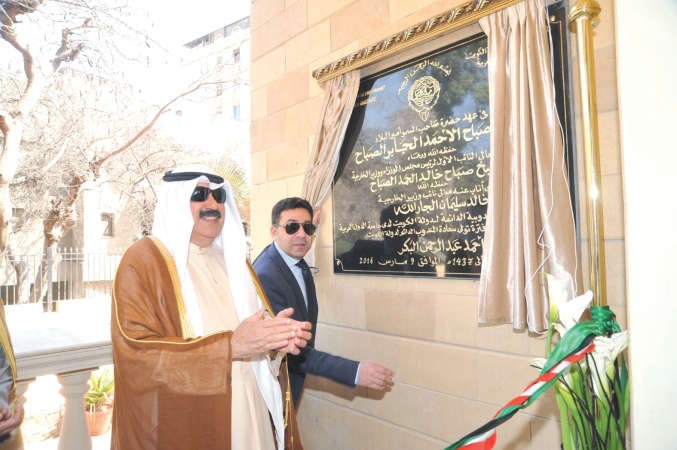 خالد الجارالله خلال افتتاح المقر الجديد للمندوبية الدائمة للكويتناصر عبدالسيد﻿