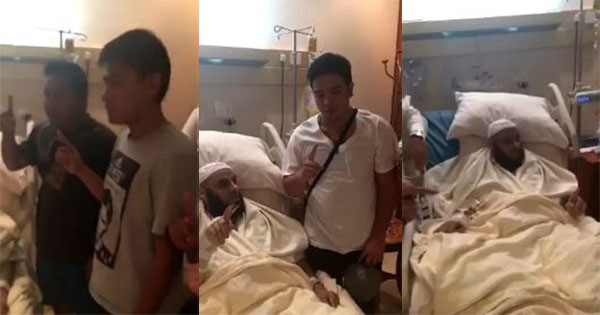 بالفيديو.. الشيخ عائض القرني يُلقن فلبينيين الشهادة وهو على السرير