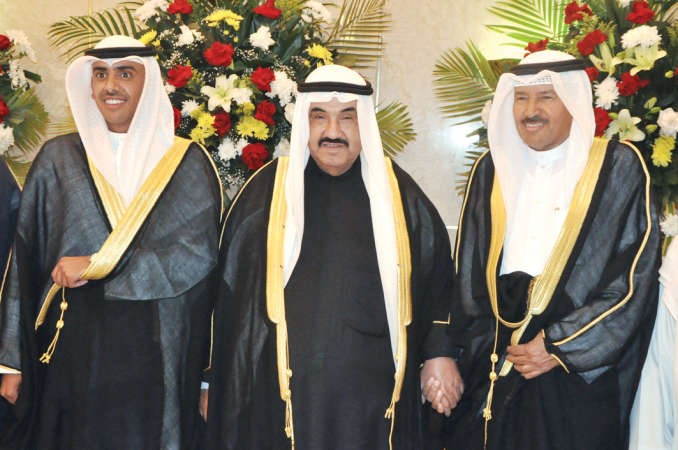 سمو الشيخ ناصر المحمد يبارك للمعرس ووالده عبدالله النخيلان
