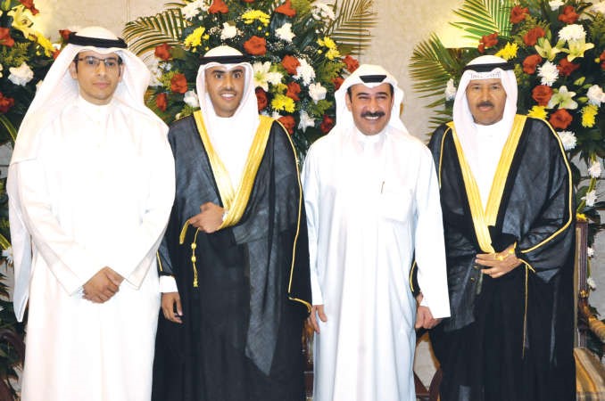 رشيد البدر يبارك للمعرس ووالده عبدالله النخيلان وشقيقه ضاري النخيلان