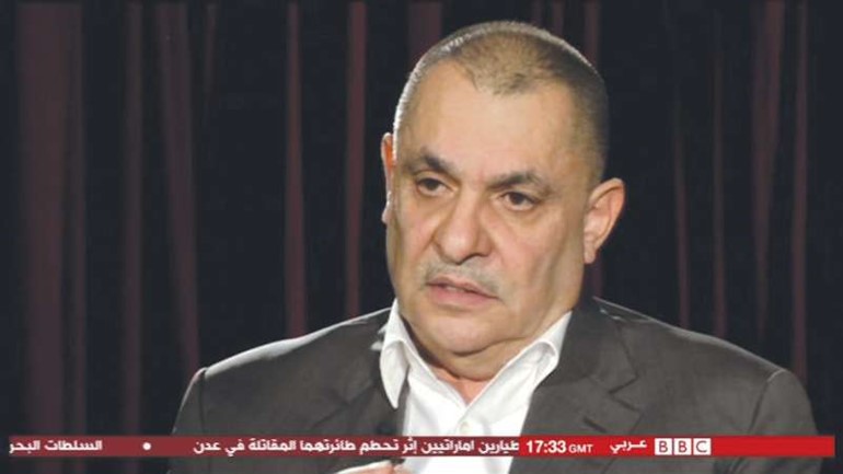 محمد الصقر متحدثا على شاشة الـ بي بي سي عربية