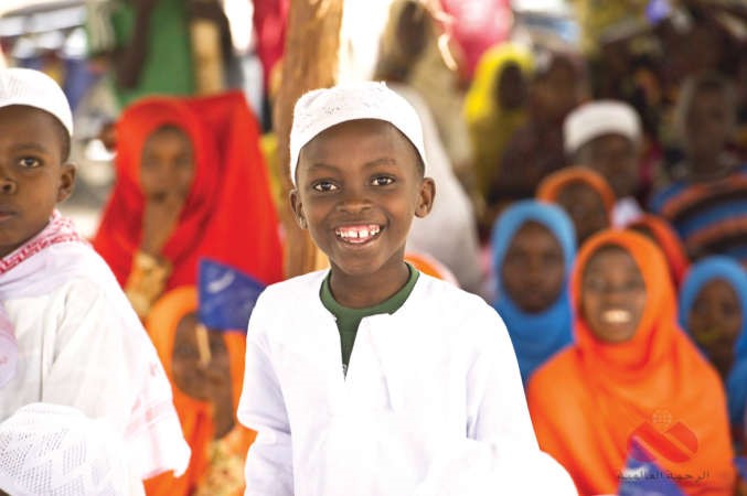 مجموعة من ايتام الرحمة العالمية في تنزانيا