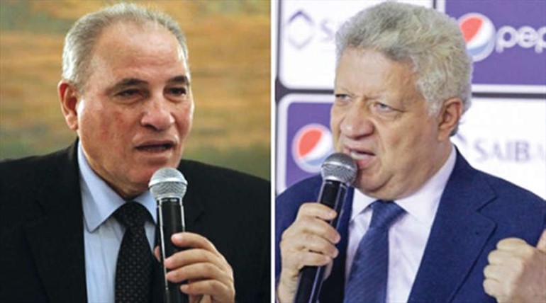 صورة ارشيفية للمستشار مرتضى منصور والمستشار احمد الزند