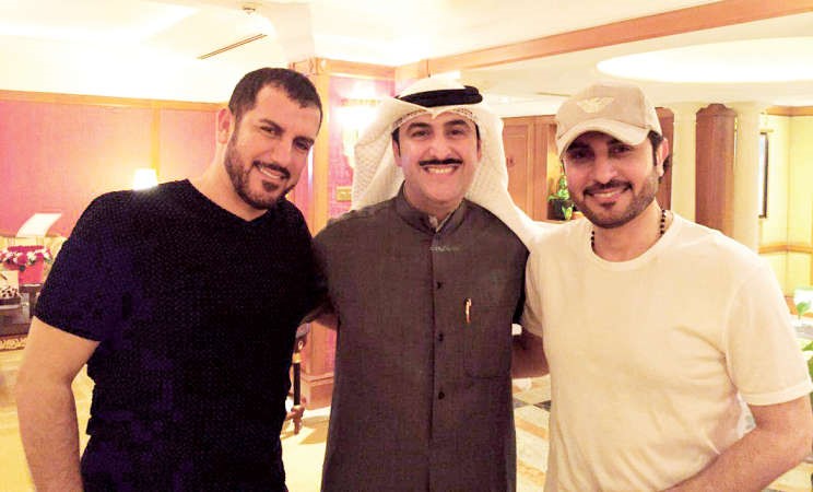 دعيسى العميري مع ماجد المهندس والشاعر فائق حسن