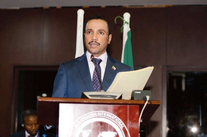 رئيس مجلس الامة مرزوق الغانم ملقيا كلمته