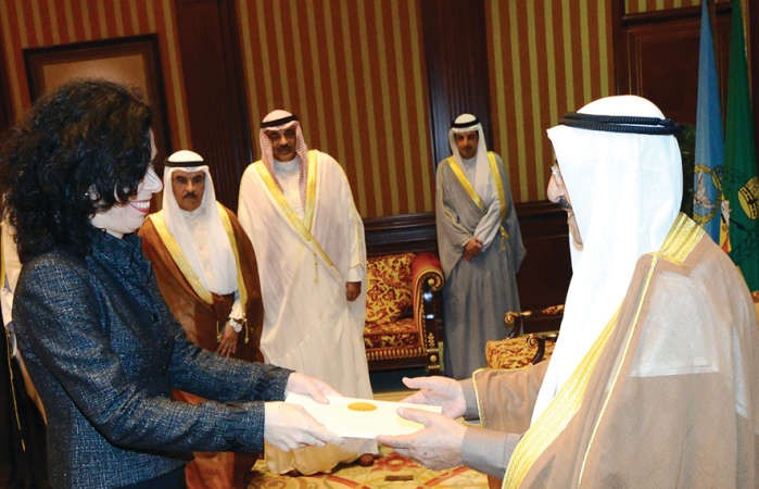 صاحب السمو الامير يتسلم اوراق اعتماد سفيرة سلوفينيا ﻿
