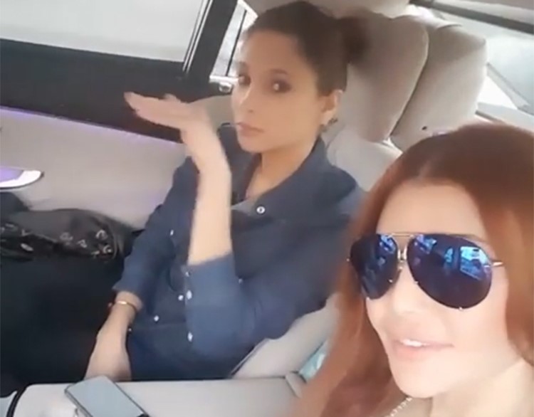 بالفيديو.. شقيقة هيفاء وهبي تسرق الأضواء منها في فيديو يجمعهما داخل سيارة