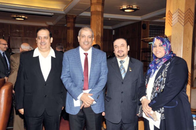 دفريح العنزي ودبدر الخضري ودحمود حطاب والزميلة هناء السيد ناصر عبدالسيد﻿