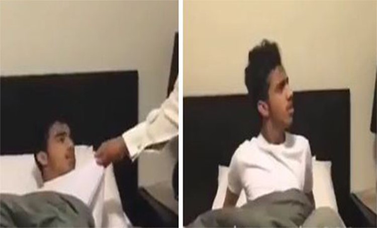 بالفيديو.. أب خليجي يمازح ابنه: قم من النوم طلقت أمك.. شاهد ردة فعل الولد