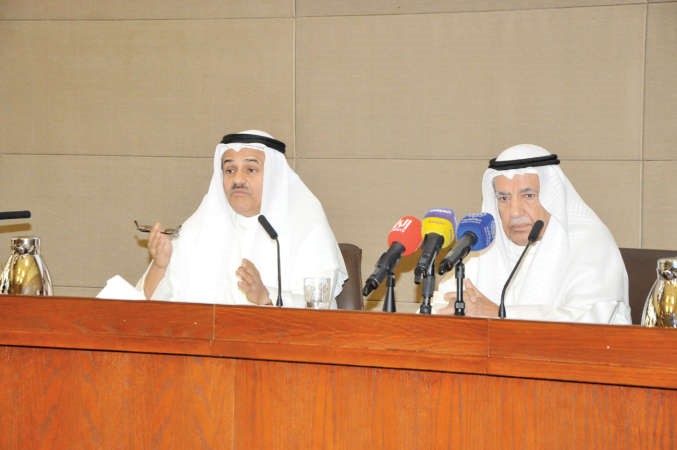  علي الغانم ورباح الرباح خلال عمومية الغرفة امس﻿