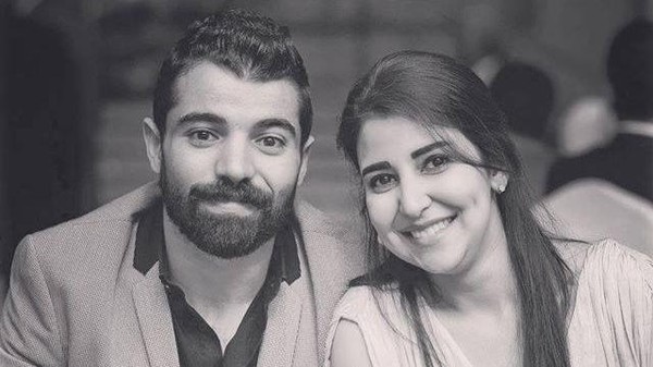 عليا عساف مع طليقها رجل الاعمال المصري محمد عماد الدين