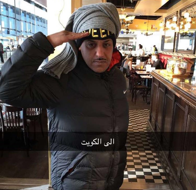 صورة نشرها ابو رفعة على سناب شات قبيل عودته الى الكويت