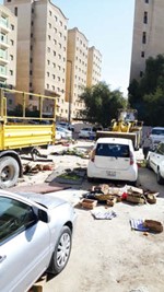 سوق الخضار بعد المداهمة
