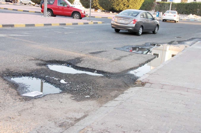 حفر في طرقات منطقة صباح الناصر﻿