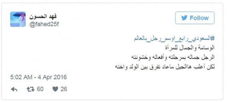 كيف ردت السعوديات على هاشتاق.. السعودي رابع أوسم رجل بالعالم ؟