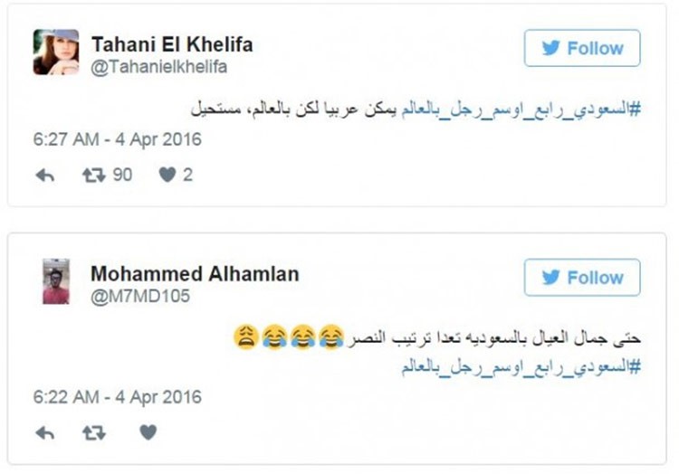 كيف ردت السعوديات على هاشتاق.. السعودي رابع أوسم رجل بالعالم ؟