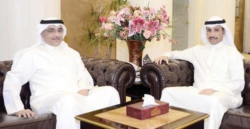 رئيس مجلس الامة مرزوق الغانم خلال استتقباله سفيرنا لدى سويسرا