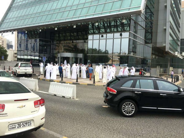 جانب من اعتصام الطلبة ﻿