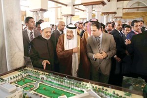 وخلال جولة تفقدية للازهر بصحبة شيخ الازهر الشريف داحمد الطيب امس افپ