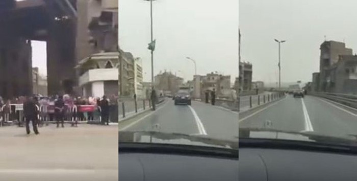 شاهدبالفيديو ..من داخل إحدى السيارات في موكب الملك سلمان أثناء زيارته للأزهر