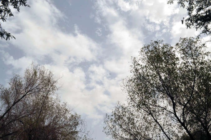 سحب متراكمة تسببت في هطول امطار متفرقة قاسم باشا