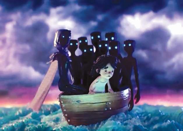 صورة الطفلة ملك كما ظهرت في الفيلم الكرتوني الذي نشرته اليونيسيف 