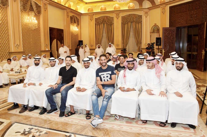 جانب من حضور اللاعبين المحتفى بهم﻿