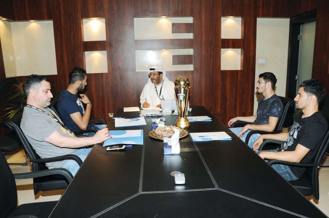 ضيوف الانباء الصالحي والدردور والحربي مع الزميلين سمير بوسعد ومبارك الخالدي		يوسف كريم﻿